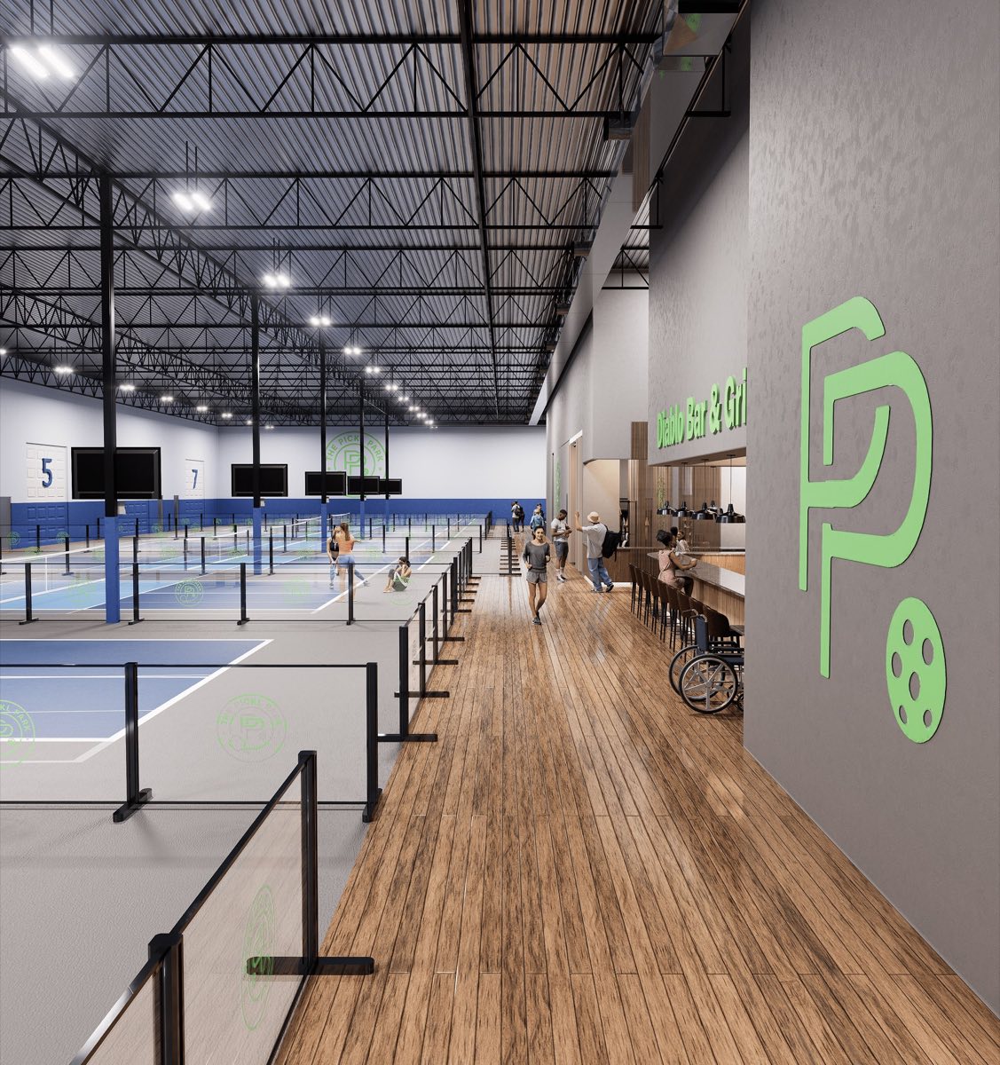 Professional court setup at The Pickl Park